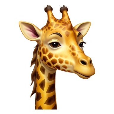 Cinematic Cute Yawning Giraffe Portrait Emoji, Head tilted slightly with a dramatic, wide-open yawn, showcasing a soft, patterned Fur of warm yellows and browns with a long, drooping neck and eyes barely open in drowsy contentment, Simplified yet irresistibly adorable features, highly detailed, glowing with a soft, cozy glow, high shine, relaxed yet expressive, stylized with a touch of savannah whimsy, bright and endearing, soft glowing outline, capturing the essence of a sleepy yet affectionate giraffe, so drowsy it feels like it could stretch right out of the screen and curl up for a nap! sticker