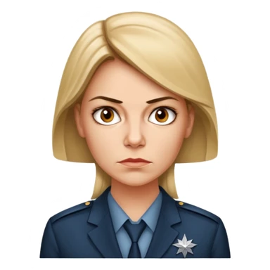 A CIA officer, looking like Carrie Mathison from the "Homeland" TV series. sticker