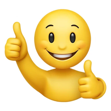 Smiley face with thumbs up sticker