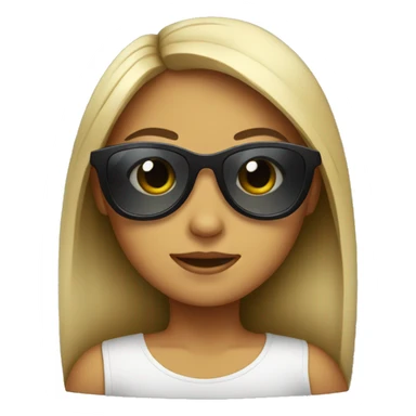 Girl with sunglasses  sticker