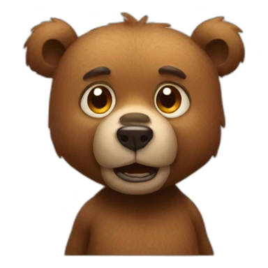 spiteful　little bear sticker