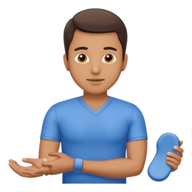 fisioterapia hombre de azul haciendo una terapia manual sticker