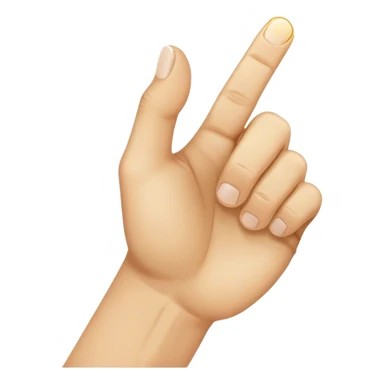 The thumb is inside the index finger and in the shape of a fist sticker