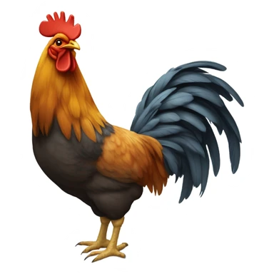 Gallo gallina y pollitos  sticker