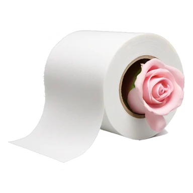 Light pink rose print toilet paper  sticker