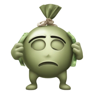 Money bank with muscly arms sticker