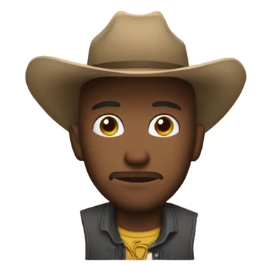 The cowboy emoji, but sad instead of smiling sticker