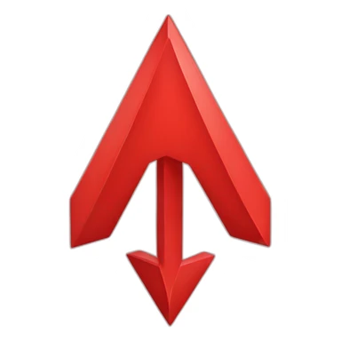 red downward arrow sticker