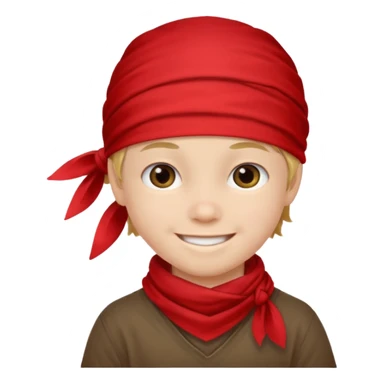 kid with wearing red bandana sticker