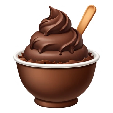 choclate icecream in bowl sticker