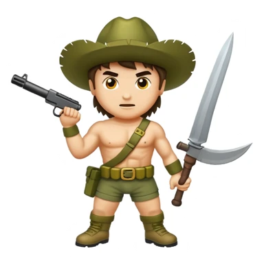 mango pixelar rambo styile sticker
