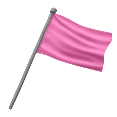 Pink flag emogy sticker