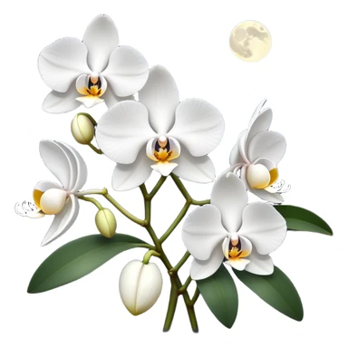 Orchid under moonlight  sticker