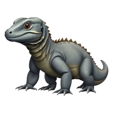 Komodo dragon grey  sticker