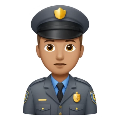 mall security gray uniform no hat  sticker