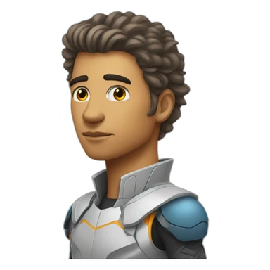 pretty-futuristic-half-man-half-bird sticker