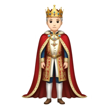 Full body of Francisco I, royal king standing in royal attire with crown and cape sticker