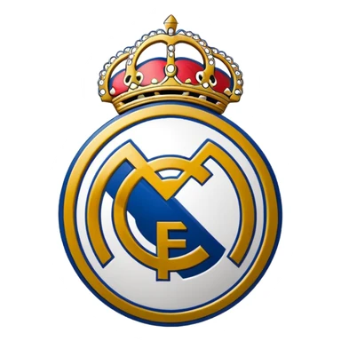 Real Madrid logo sketch drawing just lines  sticker