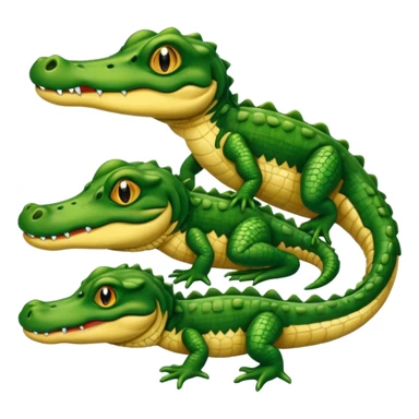Baby gators and momma gator sticker