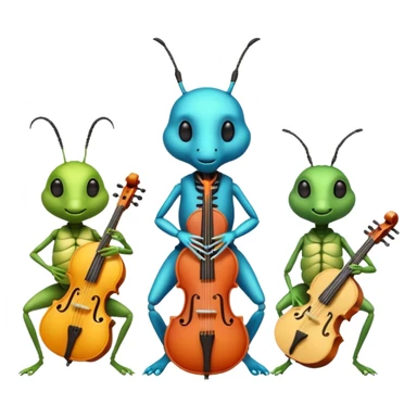 Musician Insects sticker