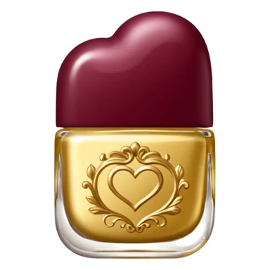 gold rococo burgundy inflatable puffy nail polish sticker
