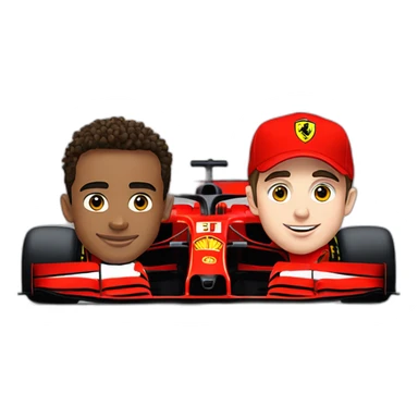 Lewis Hamilton and Charles Leclerc in Ferrari sticker