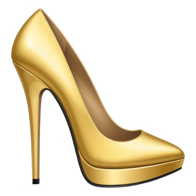 Gold party heels sticker