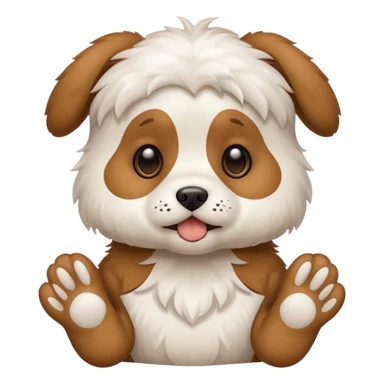 puppy with paws up in defeat sticker