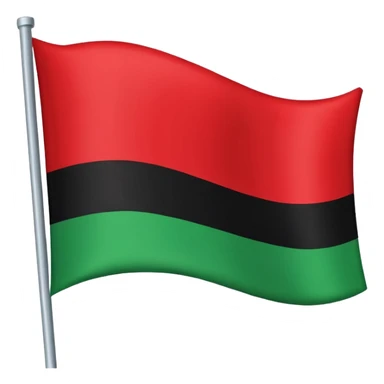 Pan African-African American Flag (Red-Black and Green horizontal stripes) - no stars or other symbols sticker