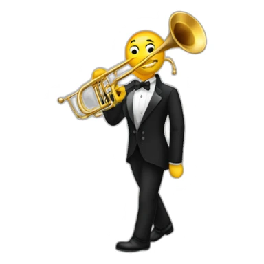Classical Trombone player in a tuxedo sticker
