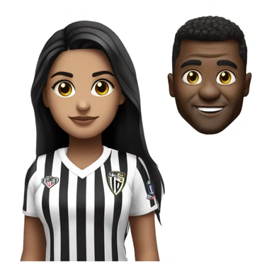 pele morena meio branca usando brinco de cruz com juliet usando camisa do atletico mineiro sticker