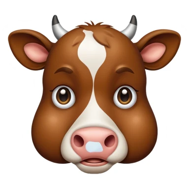 sad cow emoji sticker