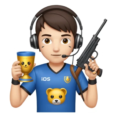 Dictator + Gaming + Gamer + Tournament Cup  + Gun  sticker
