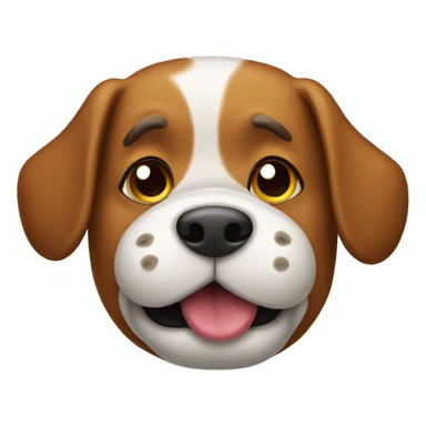 Dog with poop sticker