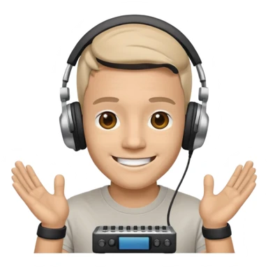 kulaklık takan bir dj sticker