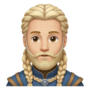 Medieval male light blonde braided beard with pale tips sticker