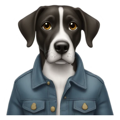 Un chien avec des vêtements  sticker