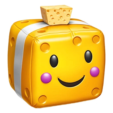 jeff koons inflatable cheddar cheese pinata sticker