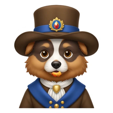 Dog with Napoléon disguise sticker