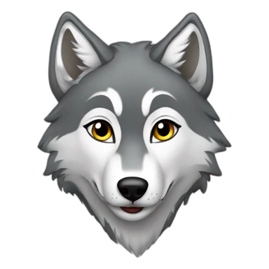 Female grey wolf  sticker