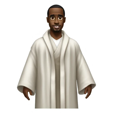 full body P. Diddy wearing a robe sticker