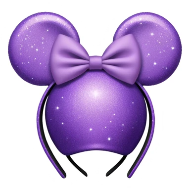 rapunzel Minnie Mouse ears headband with glitter sticker