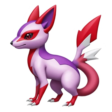 Sneasel-Zangoose-Genesect-fusion-hybrid, full body sticker