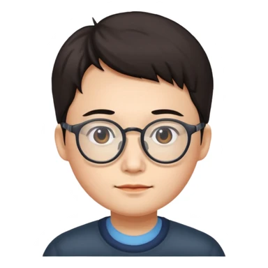 chinese with glasses sticker