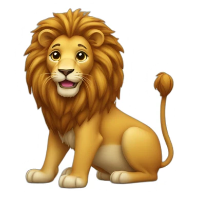 Lion sur canard sticker