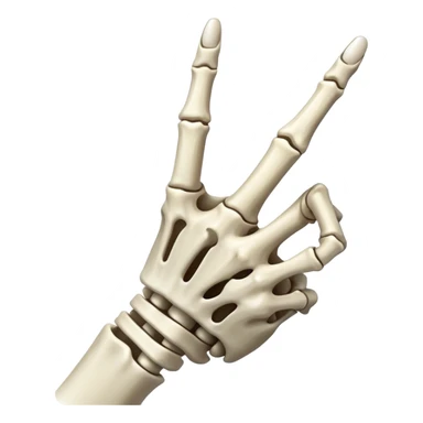 Skeleton hand middle finger sticker