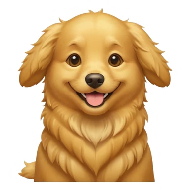 I want an emoji of a goldenretriever who is very happy sticker