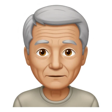 una imagen de un abuelo de 63 años sin bata medica sticker