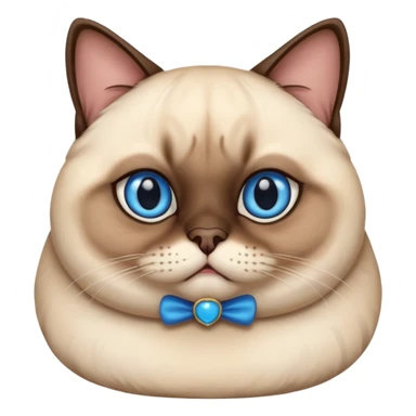 chubby siamese cat sticker