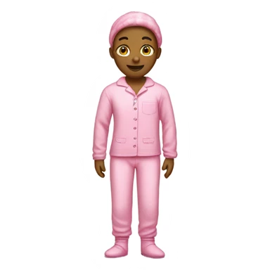 pink person in pink pajamas sticker